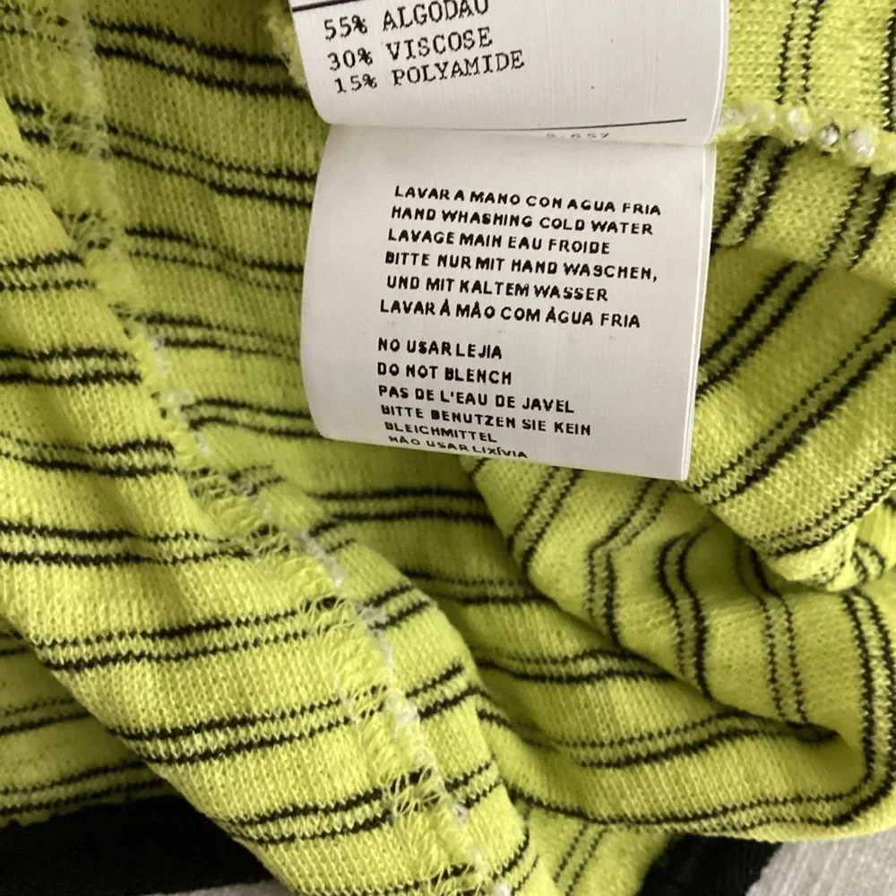 Aldo Martins Cardigan Sweater Womens Size 6 Yellow Black Lightweight Academia